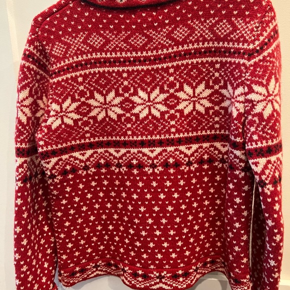 LL BEAN lambswool cardigan with silver LLBean buttons. Size S-Reg - Picture 3 of 5